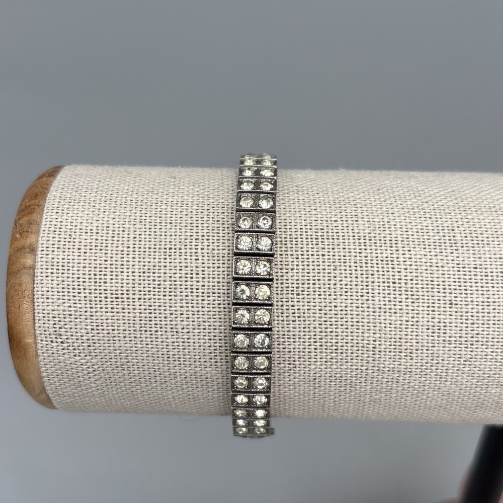 Antique Wachenheimer Brothers Sterling Silver Diamonbar Bracelet Pat. 3.20.17